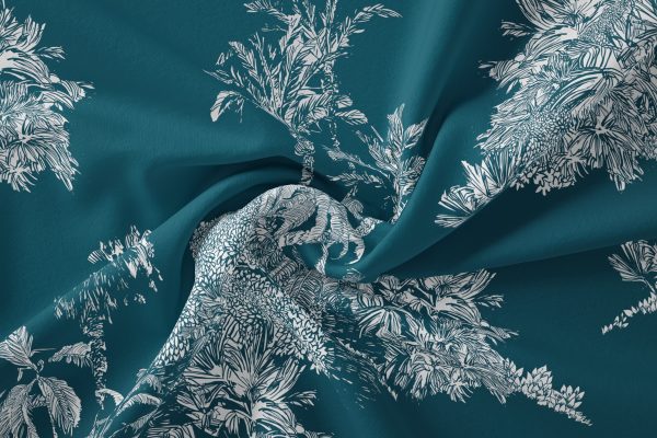 TOILE 0413PE - dizajnová látka bavlnený satén