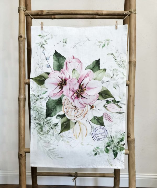 Veľkonočná ľanová utierka 40x60 cm Flower