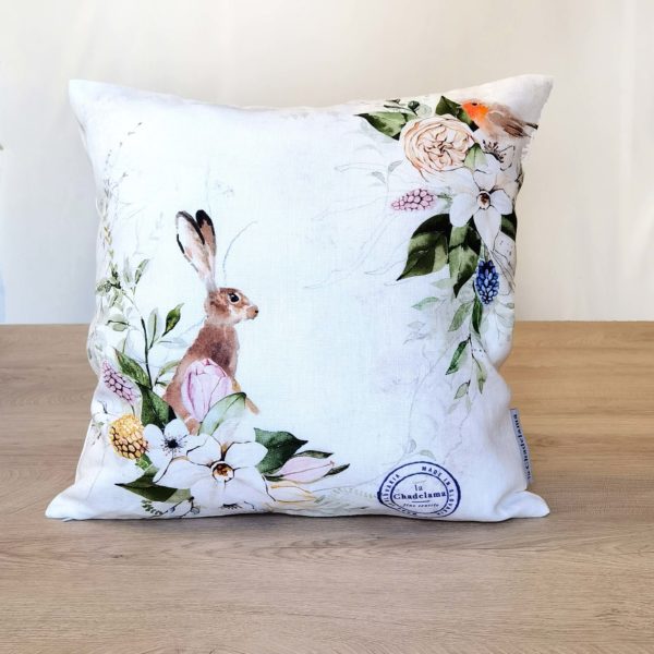 Ľanová obliečka na vankúš  40x40 cm Bunny