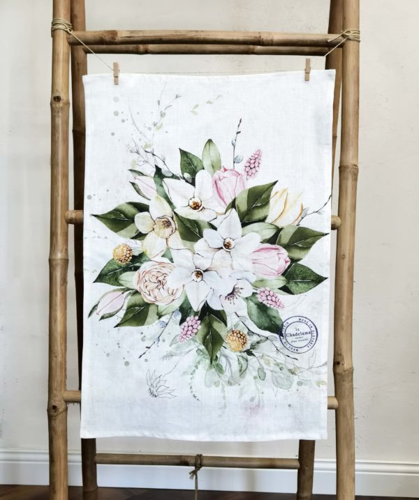 Veľkonočná ľanová utierka 40x60 cm Tulips